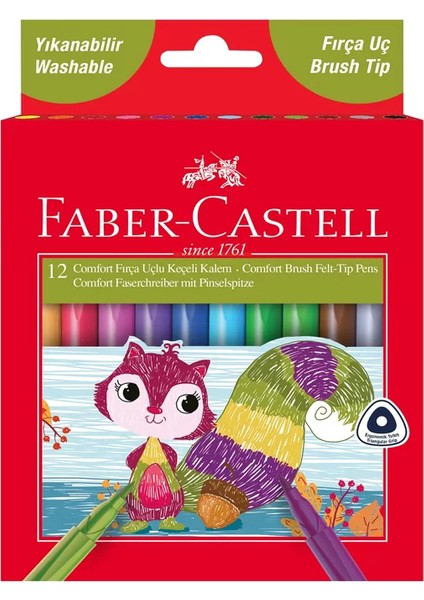 Comfort Fırça Uçlu Keçeli Kalem 12 Renk (155242)