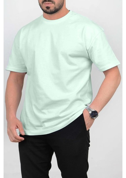 Erkek Pamuklu Normal Kalıp Basic T-Shirt Siyah EDW178