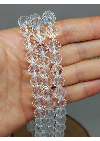 Kristal Kuvars Taşı Royal Quality Faset Kesim Dizi 10MM (52894)