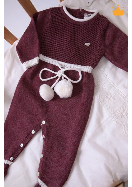 Babyhola Triko Erkek Kız Bebek Çocuk Patikli Tulum Yılbaşı Kostüm 11252