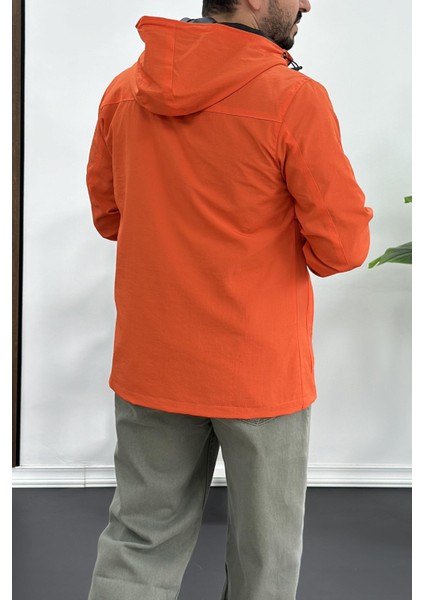 Erkek Slim Fit Kanguru Model İnce Mevsimlik Turuncu Edw077 indirimleri