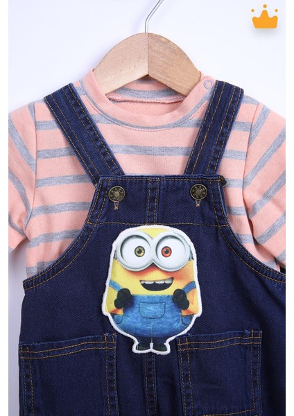 Babyhola Kız Bebek Çocuk Minion Bayramlık Salopet Badi Takım 2284 modelleri