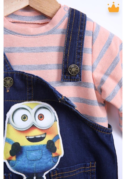 Babyhola Kız Bebek Çocuk Minion Bayramlık Salopet Badi Takım 2284 fırsatları