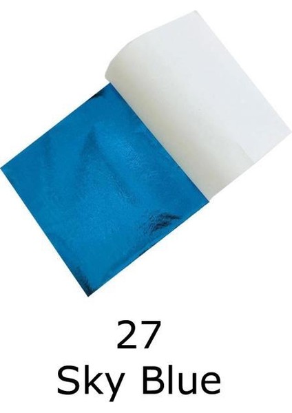 Varak Kaplama Yaprak Metalik Folyo 9X9CM 10LU 27 Sky Blue R5799F-27