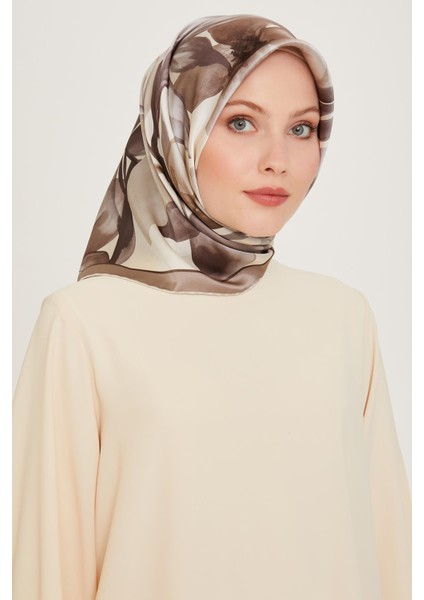 Armine İpek Eşarp 2025 Kış - 9205-33 Ekru Twill