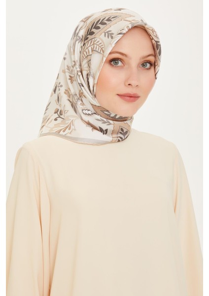 Armine İpek Eşarp 2025 Kış - 9227-85 Bej Twill