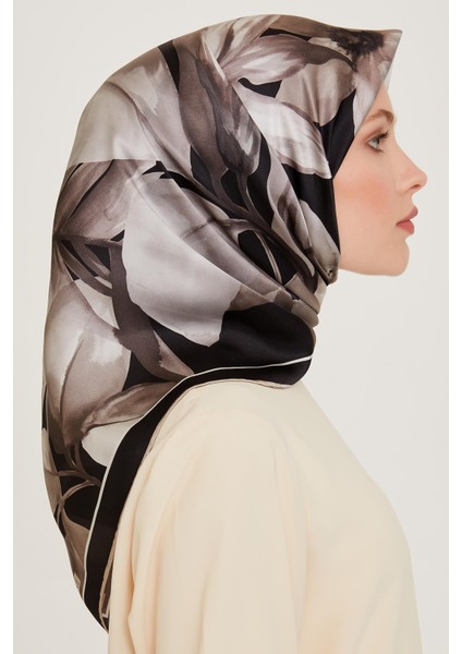 Armine İpek Eşarp 2025 Kış - 9205-34 Siyah Vizon Twill fiyatları
