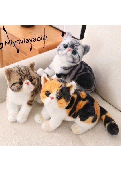 26CM Simüle Yavru Kedi Peluş Oyuncak (Yurt Dışından)