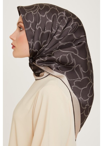 Armine İpek Eşarp 2025 Kış - 9222-87 Taş Füme Twill