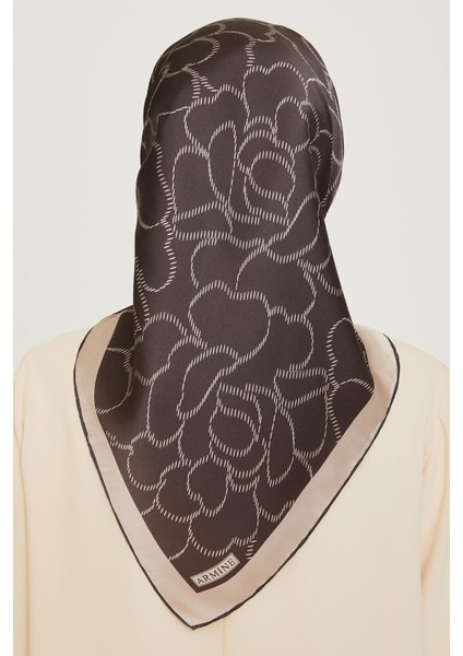 Armine İpek Eşarp 2025 Kış - 9222-87 Taş Füme Twill