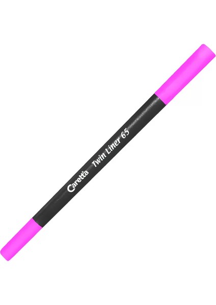 Caretta 65-42 Çift Uçlu Keçeli Kalem 0.4-1mm Fosforlu Pembe