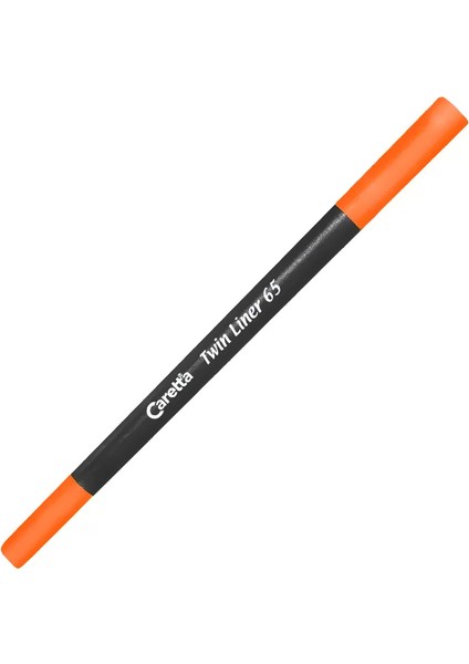 Caretta 65-40 Çift Uçlu Keçeli Kalem 0.4-1mm Fosforlu Turuncu