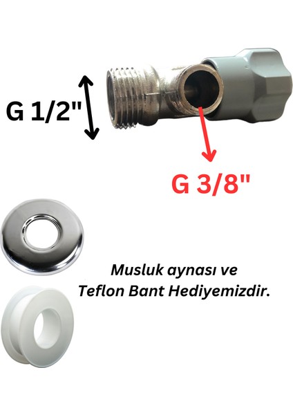 Delta Taharet Musluğu Kumlama ( Musluk Aynası ve Teflon Bant Hediyeli )