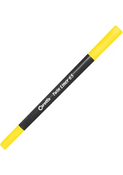 Caretta 65-13 Çift Uçlu Keçeli Kalem 0.4-1mm Sarı