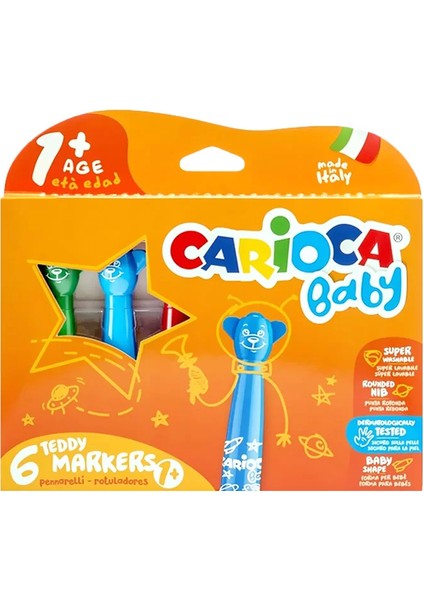 42815 Baby Jumbo Yıkanabilir Keçeli Kalem 6 Renk fiyatları