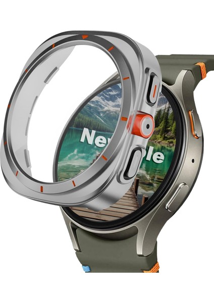 Samsung Galaxy Watch 6 44MM Watch Için Ekran Koruyucu Kılıf Watch Ultra Görünümlü Kılıf Tam Kaplayan Kasa Koruyucu Kılıf Ultra Görünümü Veren Kılıf Samsung Galaxy Watch 6 44MM ile Uyumludur