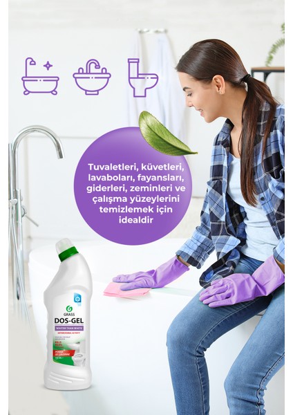 Wc Gel + Dos Gel Avantajlı Temizlik Paketi Tuvalet Süper Set 750 ml