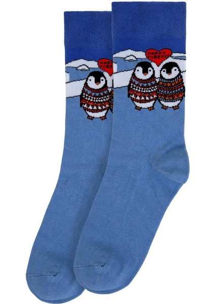 Unisex Vegan Lacivert Çorap - Happy Forever Tasarım