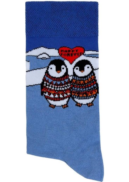 Unisex Vegan Lacivert Çorap - Happy Forever Tasarım