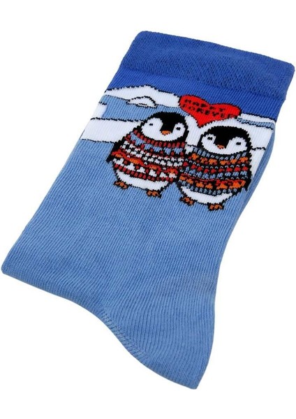Unisex Vegan Lacivert Çorap - Happy Forever Tasarım