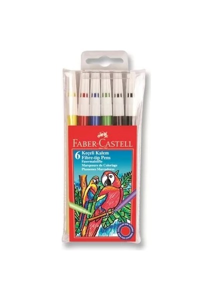 Faber Castell 6 Renk Keçeli Kalem Seti