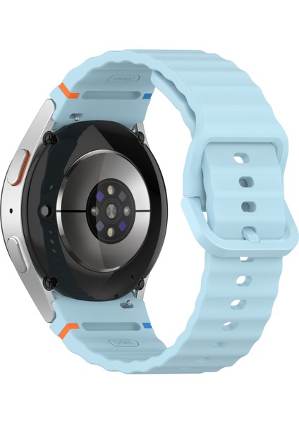 Samsung Galaxy Watch Fe / Watch7 Silikon Dalga Dokulu Saat Kayışı (Yurt Dışından)
