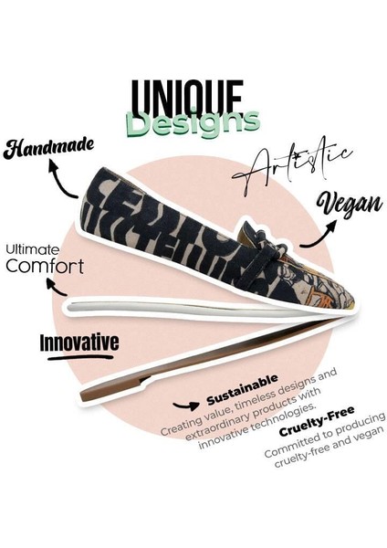 Kadın Vegan Deri Çok Renkli Babet - Supper Tasarım indirimleri