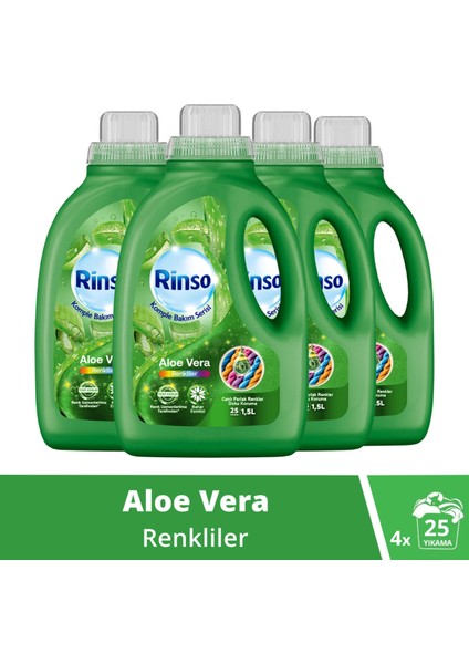 Sıvı Çamaşır Deterjanı Komple Bakım Serisi Aloe Vera Renkliler Için 1.5 L x4