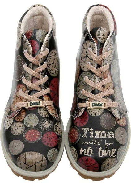 Erkek Vegan Deri Çok Renkli Bilekte Bot - Time Waits For No-One Tasarım fiyatları