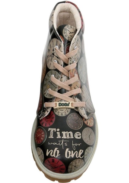 Erkek Vegan Deri Çok Renkli Bilekte Bot - Time Waits For No-One Tasarım indirimleri