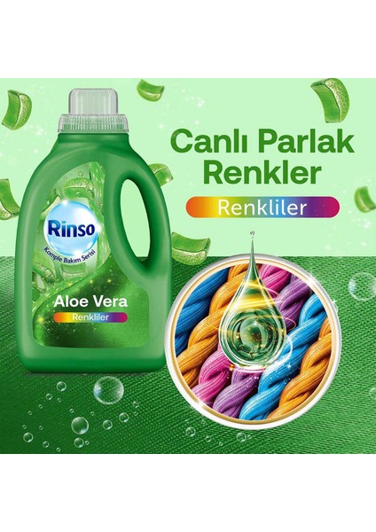 Sıvı Çamaşır Deterjanı Komple Bakım Serisi Aloe Vera Renkliler Için 1.5 L x4 fırsatları