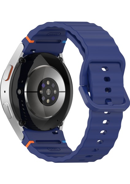 Samsung Galaxy Watch Fe / Watch7 Silikon Dalga Dokulu Saat Kayışı (Yurt Dışından)