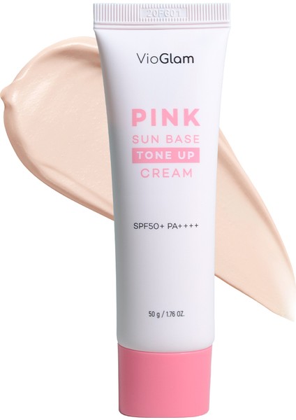 Vioglam Pink Sun Base Tone Up Cream SPF50+ Pa++++ + Ton Eşitleyici Aydınlatcı Güneş Koruyucu Krem SPF50+ Pa++++