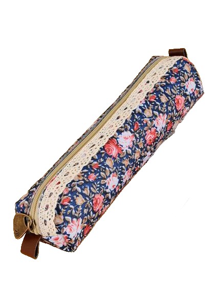 Mini Retro Çiçekli Dantel Kalem Kutusu (Yurt Dışından)