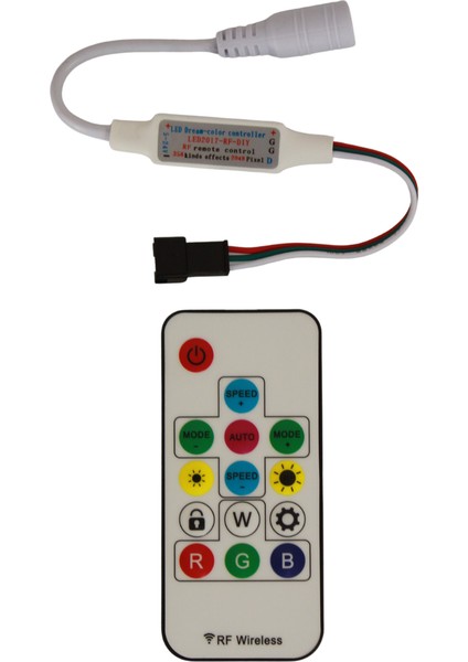 SP104E WS2811-WS2812 ARGB Pixel Led Kontrol Devresi 5-24V 14 Tuşlu RF Kumanda fırsatları