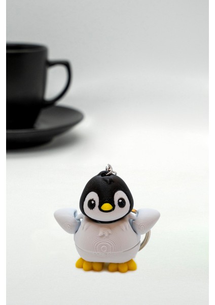 Penguen 3D Hareketli Anahtarlık