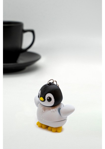 Penguen 3D Hareketli Anahtarlık