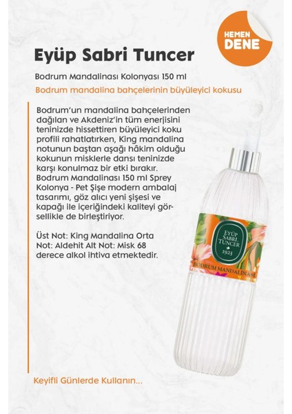 Bodrum Mandalinası Kolonyası 150 ml x 3 adet + Pamuk Rosie fiyatları