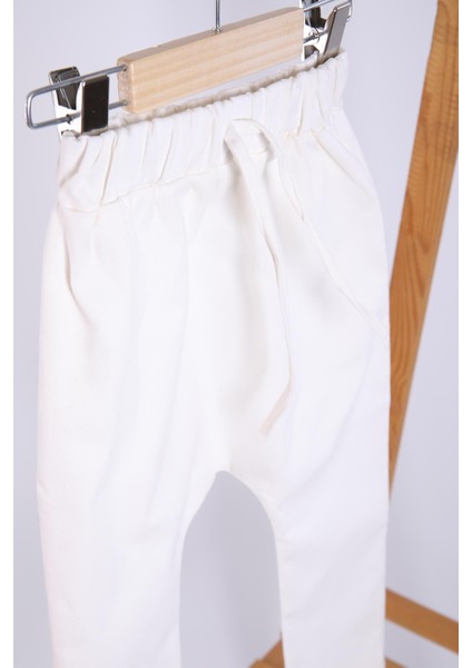 Babyhola Pamuk Bluz Kot Pantolon Kız Erkek Çocuk Salaş Takım Beyaz 1629 indirimleri