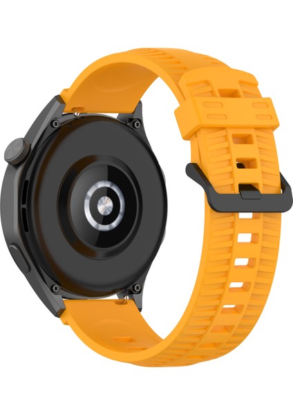 Huawei Watch 4/4 Pro / Gt 4 46MM Lastik Dokulu Silikon Saat Kayışı (Yurt Dışından)