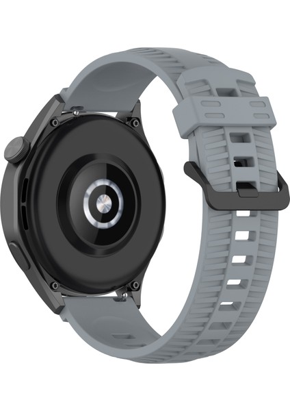 Huawei Watch 4/4 Pro / Gt 4 46MM Lastik Dokulu Silikon Saat Kayışı (Yurt Dışından)