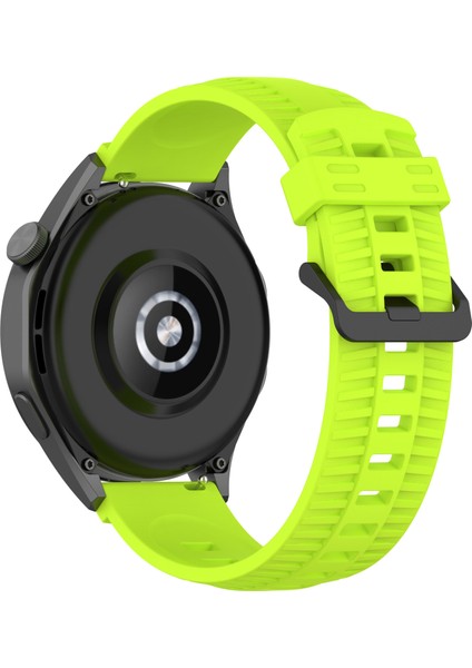 Huawei Watch 4/4 Pro / Gt 4 46MM Lastik Dokulu Silikon Saat Kayışı (Yurt Dışından)