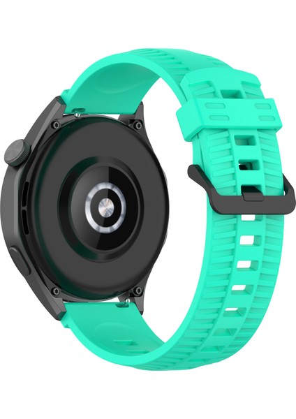 Huawei Watch 4/4 Pro / Gt 4 46MM Lastik Dokulu Silikon Saat Kayışı (Yurt Dışından)