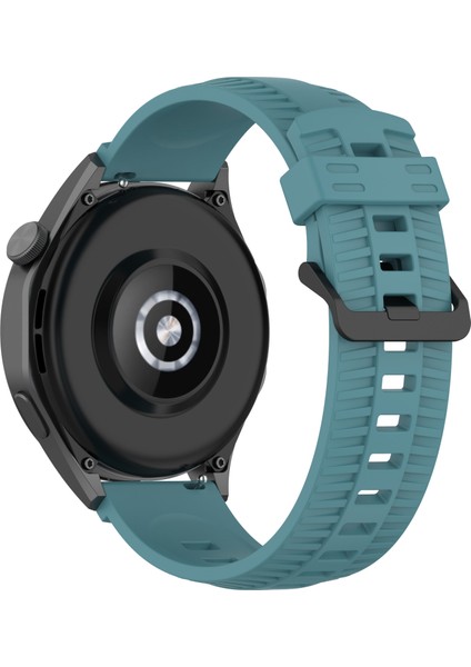 Huawei Watch 4/4 Pro / Gt 4 46MM Lastik Dokulu Silikon Saat Kayışı (Yurt Dışından)