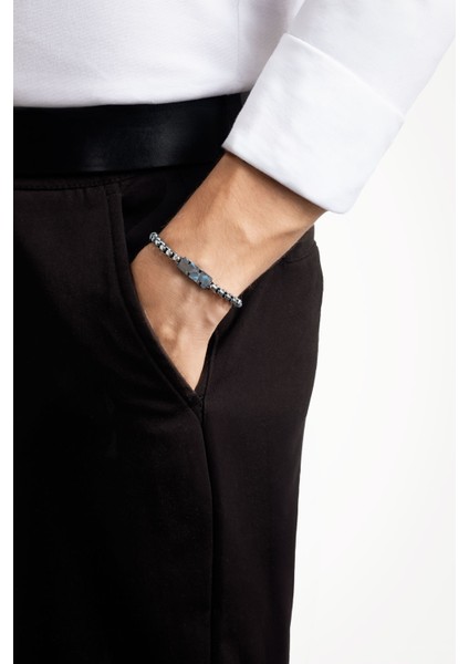 Karbon Fiber Detatylı 21 cm Çelik Erkek Bileklik modelleri