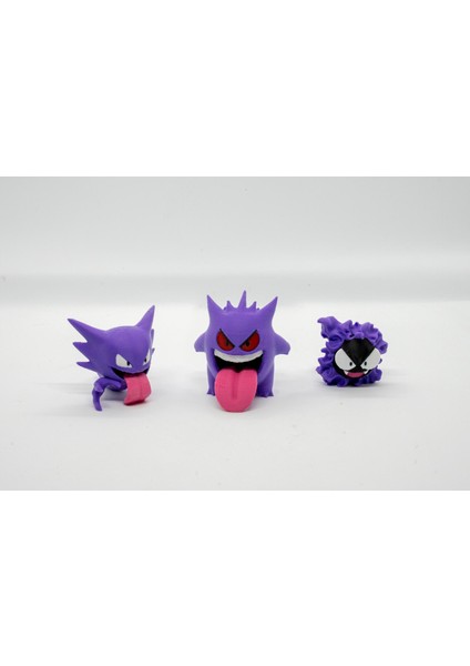 Gastly - Haunter - Gengar Pokemon 3lü Set