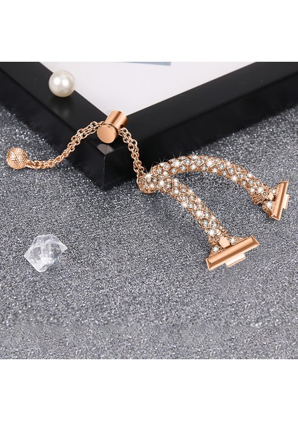 Huawei Watch Fit 3 Metal Bant Rhinestones Dekorlu Bileklik Kayışı (Yurt Dışından) indirimleri