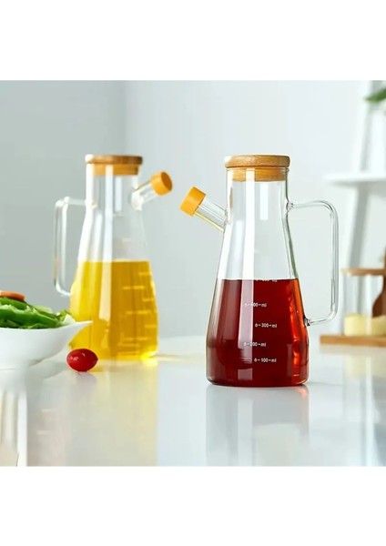 Bambu Kapaklı 900ML Borosilikat Cam Yağlık fiyatları