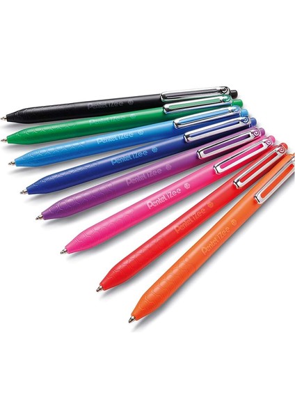 Pentel Izee Yağ Bazlı Mekanizmalı Roller Kalem 1.0 mm - 8'li Set BX470-8