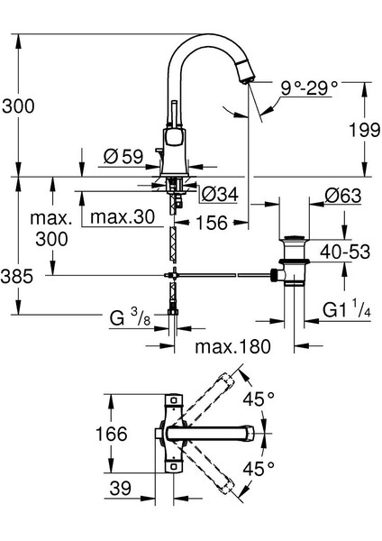 Grandera Lavabo Bataryası L-Boyut - 20666000 modelleri